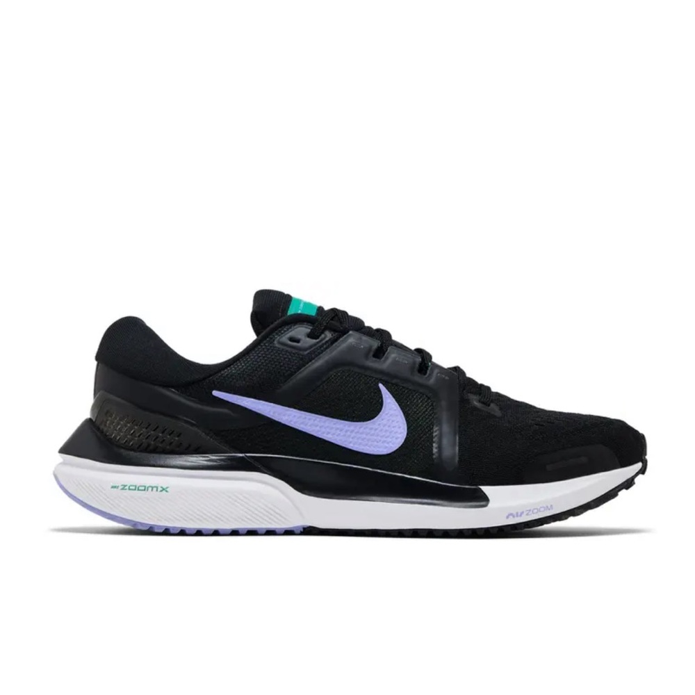 NIKE women’s Air Zoom Vomero 16 black white purple running walking sneakers 6.5